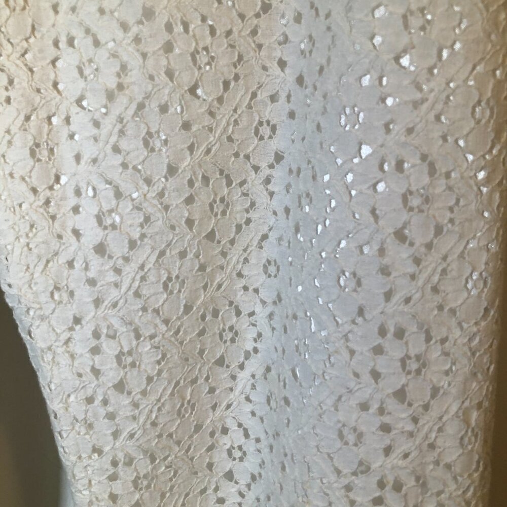 WD-NY Lace Completely Lined White Side Zipper Size 10 NWOT - Picture 10 of 14